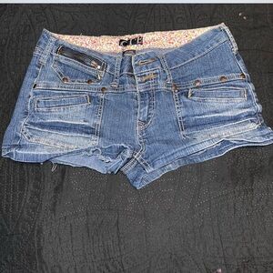 Y2K low rise Blue Denim Women Shorts